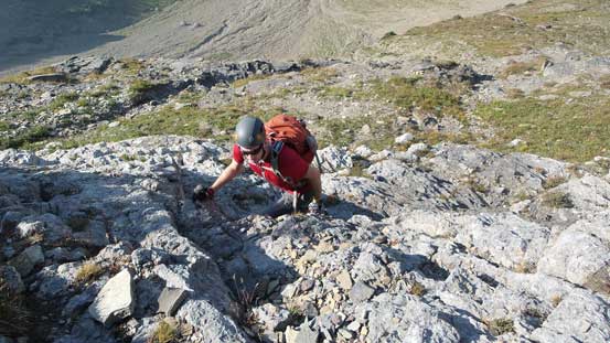 More scrambling on the lower cliffs