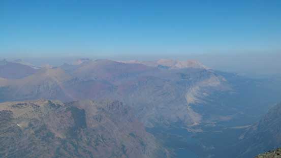 Peaks by Many Glacier area. Mt. Henkel et al.