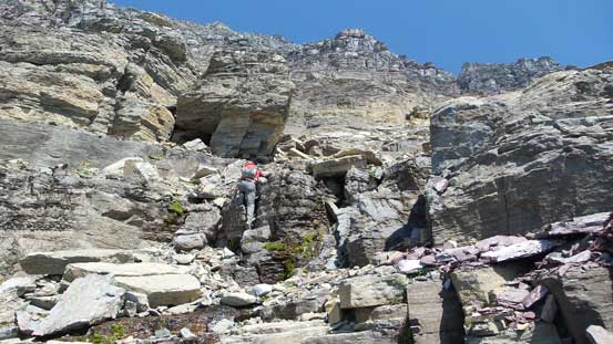 The lower cliff band