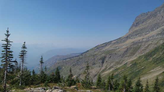 Very smoky views on this day...