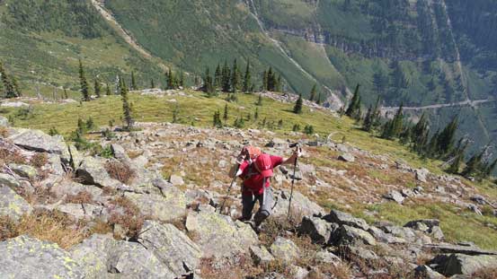 Around the corner, starting ascending again