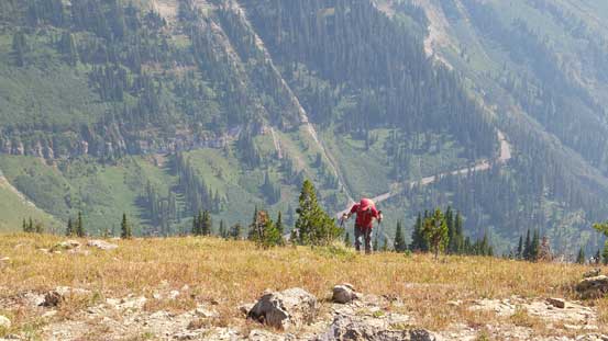 Mike approaching the summit