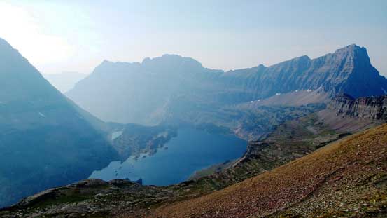 From the SW corner, looking down to Hidden Lake