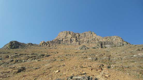 Looking ahead to the complex upper mountain