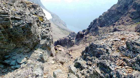 The lower cliffs that I broke through