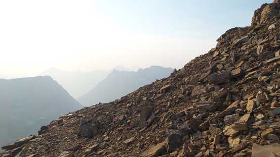 Then the slope angle eased a bit