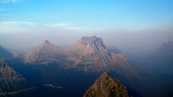 Going-to-the-Sun Mountain with Mataphi Peak to its left