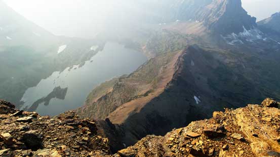And finally, looking down towards Hidden Lake