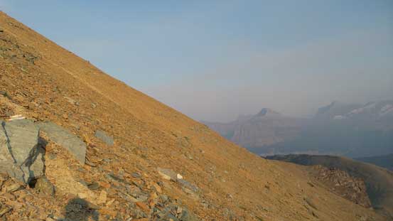 Scree skiing this section was fast