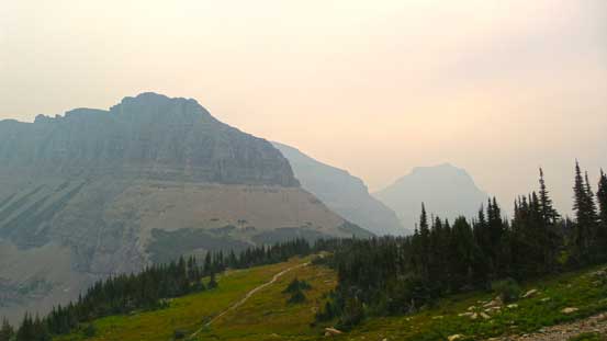 It was very, very smoky... No clouds just the smoke...