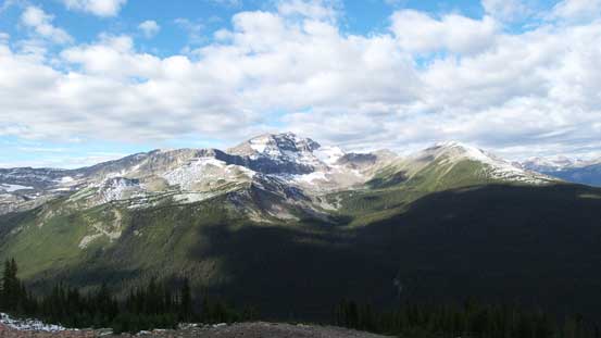 A view of Waddington Peak (not to be confused with the huge Mt. Waddington)... 