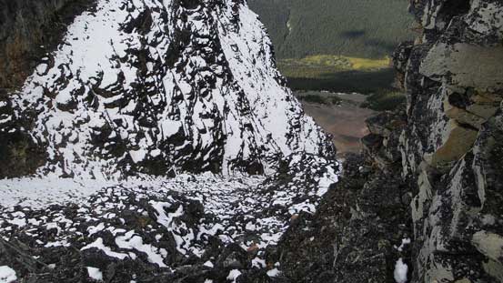 Another look down this steep gully...