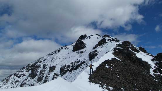 Surprisingly to see cornices already forming up along the ridge