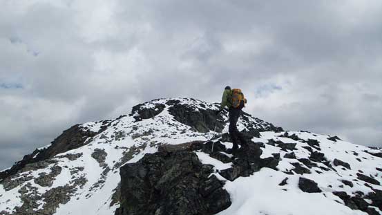 Maury ascending the typical terrain