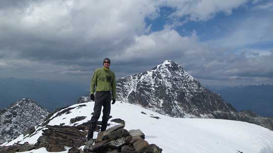 Maury on the summit of Bucephalus Peak