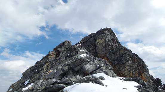 Near the summit of Frontier Peak