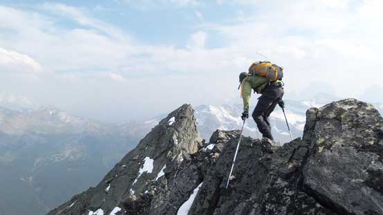 Maury on the first summit of the W. End.
