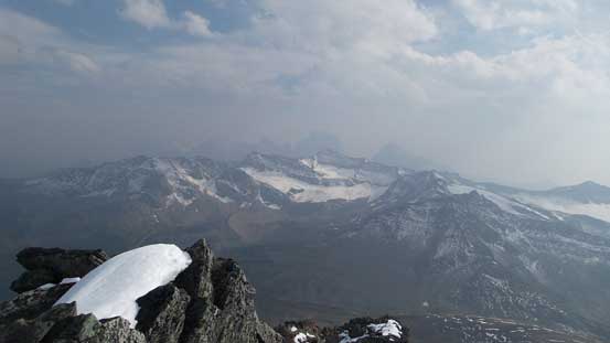 Looking towards Vista Peak it was super smoky already