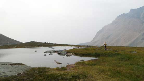 Hiking across this meadows by the Basin