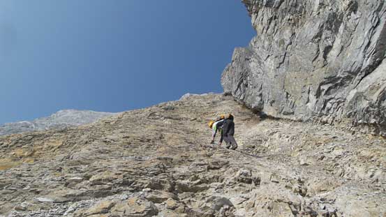 We stayed too far on climber's right and it's getting harder