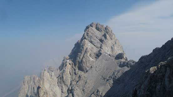 The summit block of Elpoca Tower that has 3-4 pitches of technical climbing
