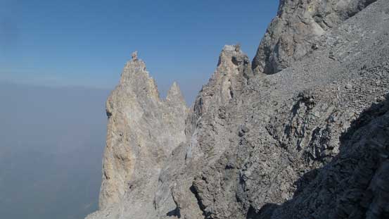 Very cool rock pinnacles on this mountain (as expected)..