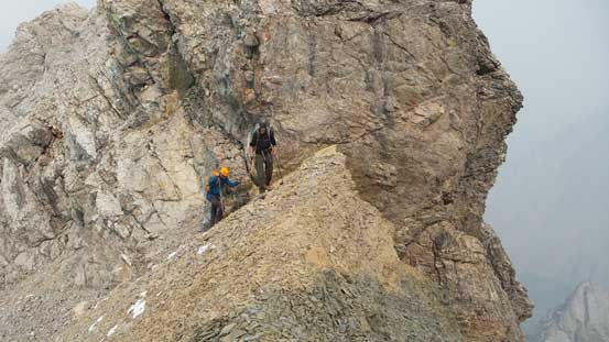 Then slogging back to the high col