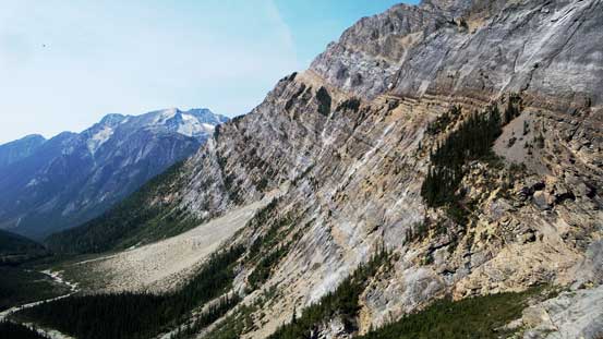 Looking across the massive S. Face of Mt. Robson