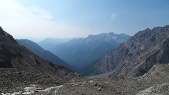 Looking back down the valley