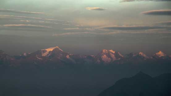 Mt. Sir Wilfred Laurier and Mt. Sir John Abbot on alpenglow - 2 11,000ers in the Cariboos