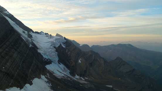 Another view of the morning colours, looking across the S. Face of Resplendent