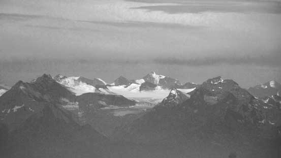 An icefield in the Cariboo Mountains