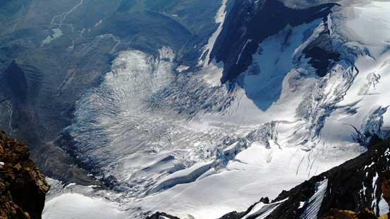 Glaciers way down below