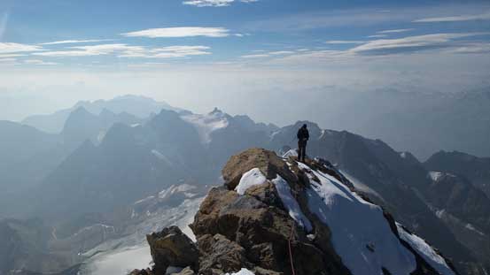 Robb checking out from an even-better viewpoint down the ridge