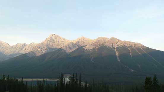 Looking back towards unnamed peaks in Goat Range
