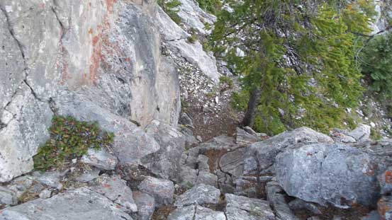 Here came the first down-climb