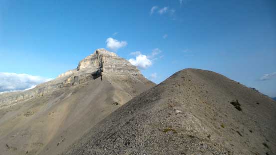 Ahead is another bump, then the false summit