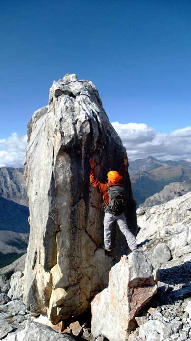 Ben trying to climb this boulder... Or not...