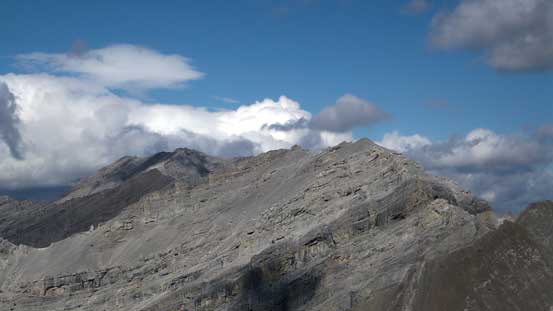 Looking further along the ridge towards the true summit of Mt. Burns