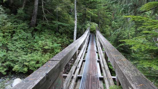 A very good bridge crossing Harvey Creek