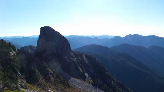 Looking across the gap towards East Lion