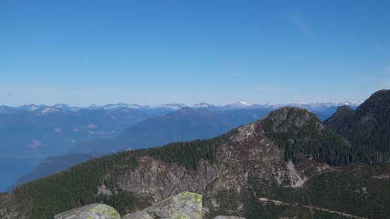 Looking over the summit of Mt. Harvey
