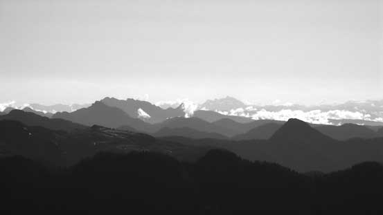 More big peaks on the Eastern horizon - Golden Ears (fg L) and the Cheam Group (bg C)