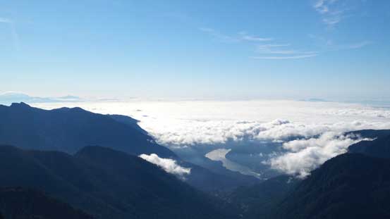 Another picture showing the low clouds obscuring the city of Vancouver
