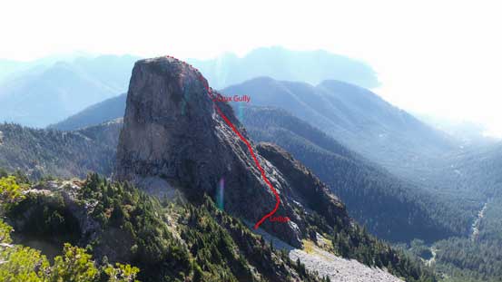 East Lion and our approximate route shown