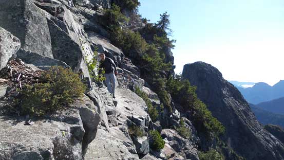 Traversing back across the ledge/ramp