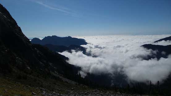 Low clouds covering the lower mainland