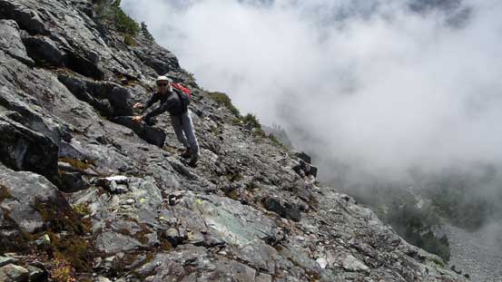 Then, down-scrambling the lower face