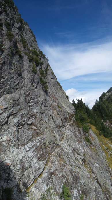 Howe Sound Crest Trail actually goes across this obvious ledge