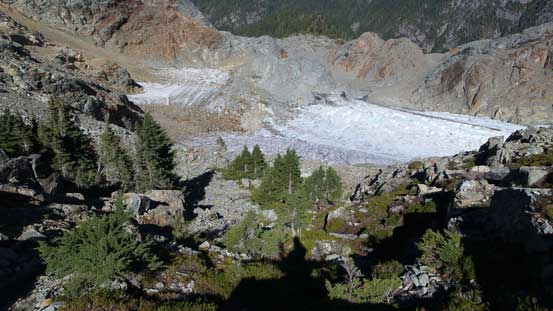 Descending to Stadium Glacier